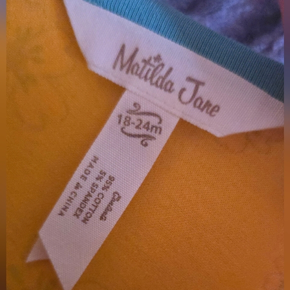 (18-24M) Matilda Jane Yellow Floral Dress with Leggings NWT - Picture 2 of 4